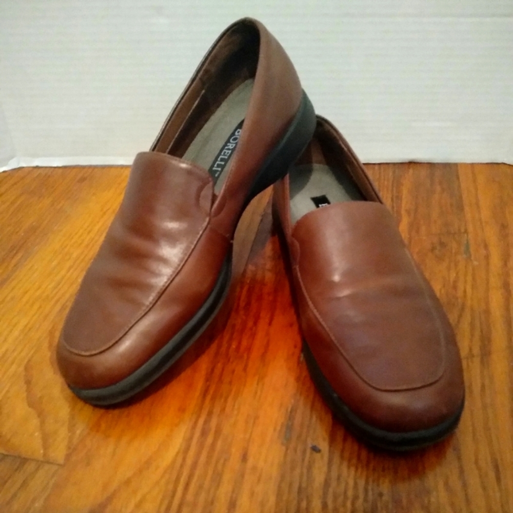 Borelli women's brown leather shoes size 9
